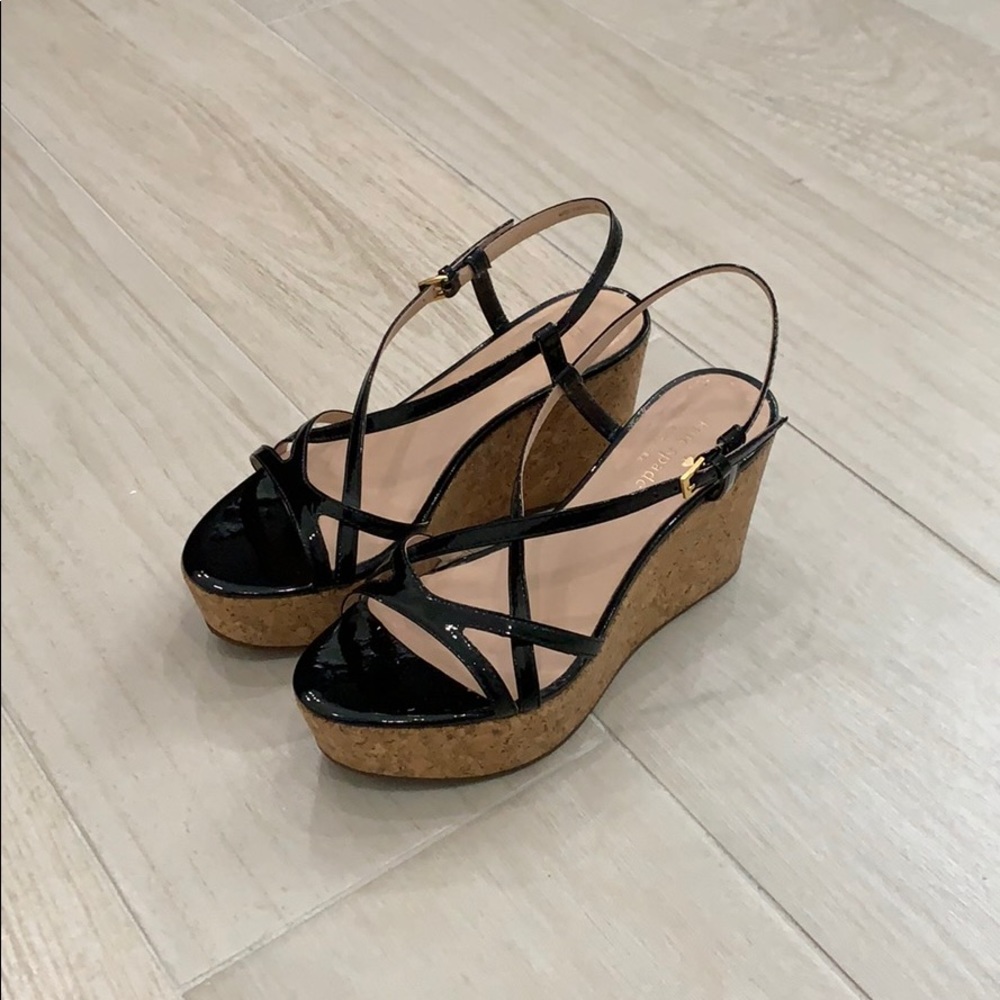 Kate Spade Black Strappy Platform